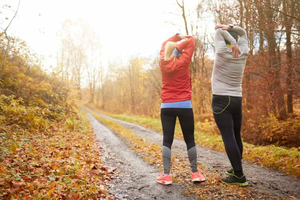 Mature couple staying fit and healty